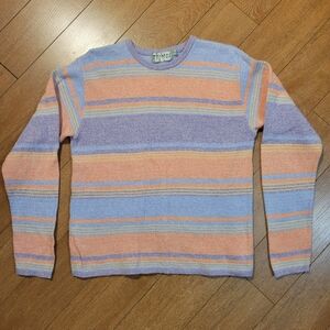 Vintage Weekend Edition Pastel Multicolor Striped Sweater